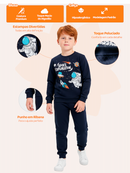 Conjunto Moletom Infantil Menino Dino Gamer
