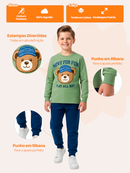 Conjunto Meia Estação Bebe Masculino Dino Vulcão