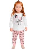 Pijama Longo Bebe Feminino Zebra