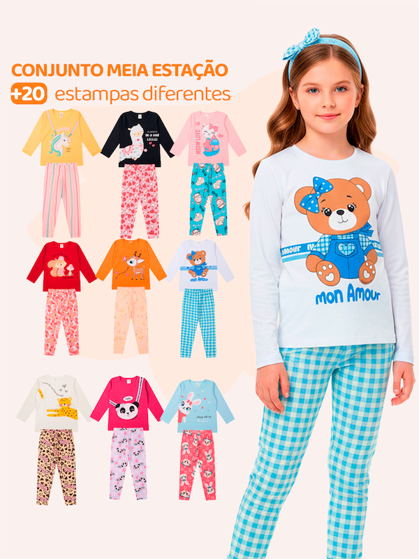 Kit Com 4 Peças (2 Conjunto) Meia Estação