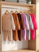 Conjunto Moletom Infantil Menina Monocromático Canela