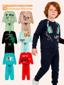 Kit Com 4 Peças (2 Conjuntos) Moletom