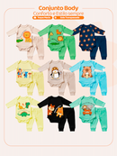 Conjunto Body e Calça Longo Suedini Esquilo e Tiger