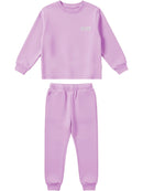 Conjunto Moletom Infantil Menina Monocromático Lilás