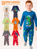 Kit Com 4 Peças (2 conjunto) Pijama Longo 