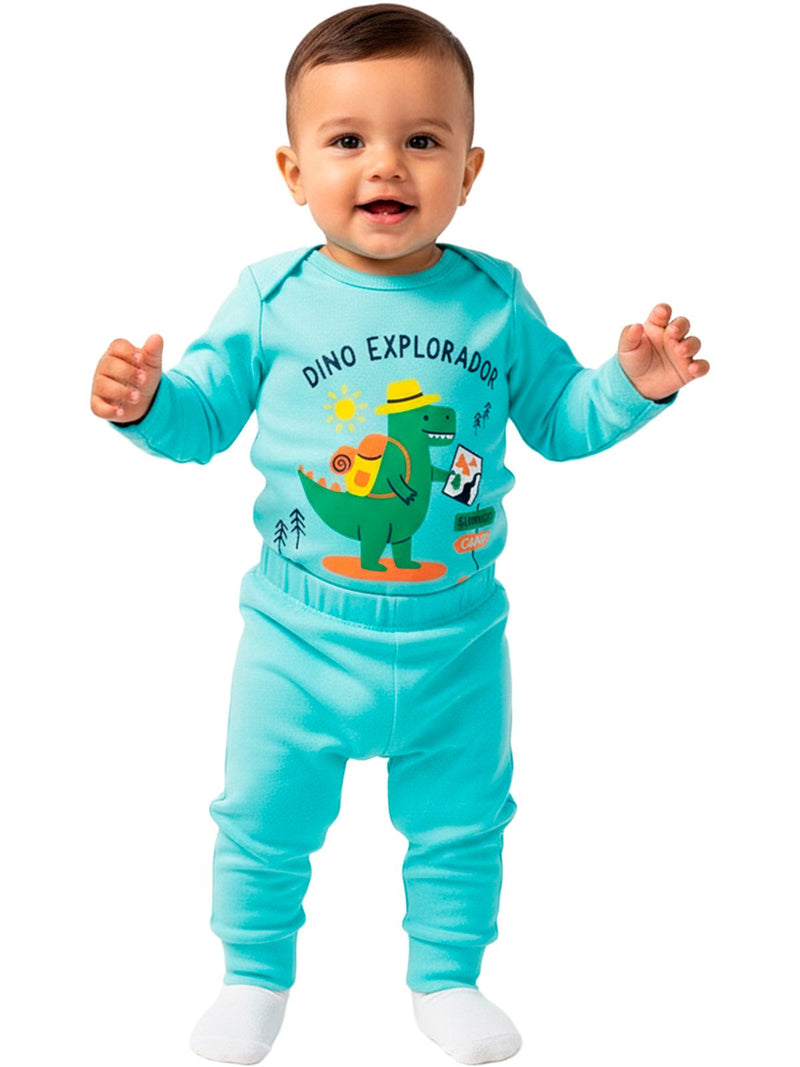 Conjunto Body e Calça Longo Suedini Dino Explorador