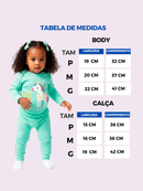 Conjunto Body e Calça Longo Suedini Bambi e Coelho