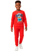 Conjunto Moletom Infantil Menino Stay Positive Vermelho