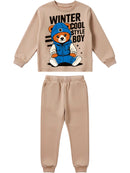 Conjunto Moletom Bebe Menino Urso Winter