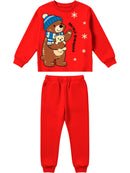 Conjunto Moletom Bebe Menino Urso Abraço Quentinho