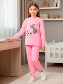 Conjunto Moletom Infantil Menina Ursinha Chique