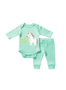 Conjunto Body e Calça Longo Suedini Unicornio