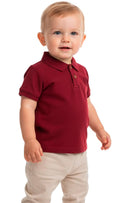 Camisa Gola Polo Infantil Menino Bordô (Liso)