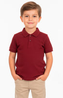 Camisa Gola Polo Infantil Menino Bordô (Liso)